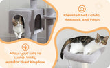 Cat Tree Palace - Cat Scratching Posts USA Cat Scratching Post Specialists | Cat Scratcher Trees & Poles 50.4" Multilevel Cat Scratching Tree Tower