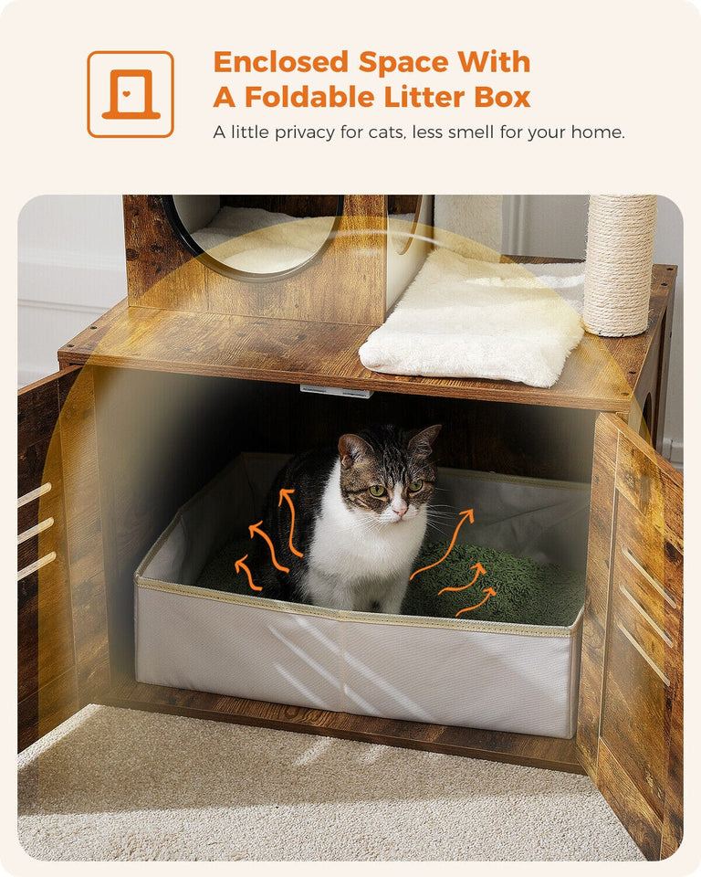 Cat Tree Palace - Cat Scratching Posts USA Cat Scratching Post Specialists | Cat Scratcher Trees & Poles 50" Cat Scratching Tree with Storage Cupboard