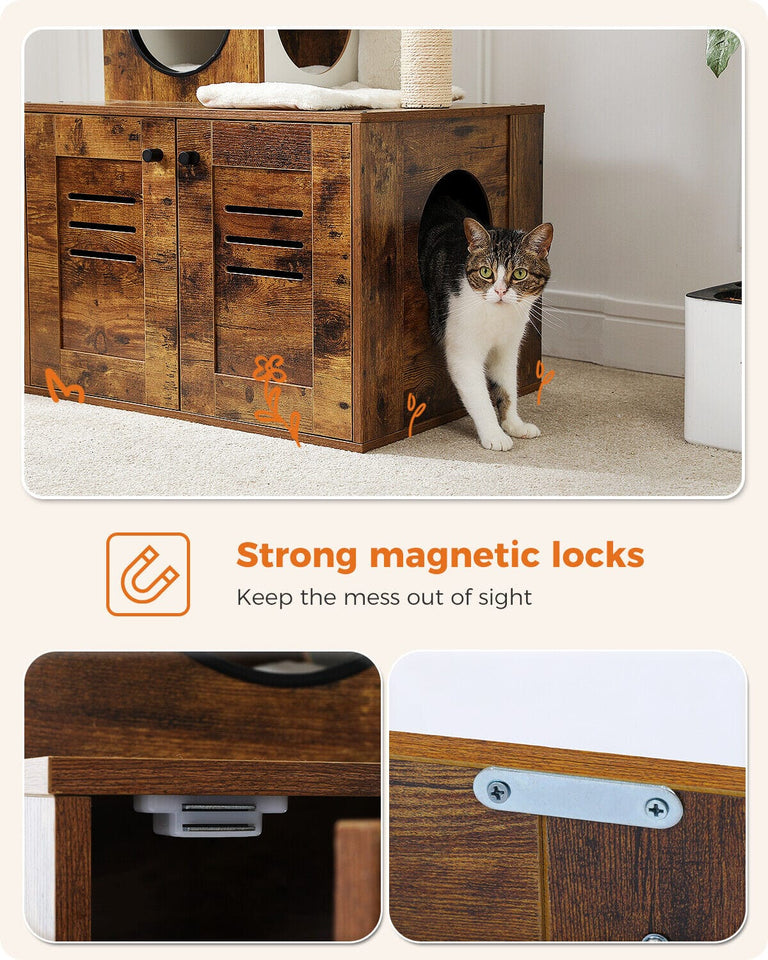 Cat Tree Palace - Cat Scratching Posts USA Cat Scratching Post Specialists | Cat Scratcher Trees & Poles 50" Cat Scratching Tree with Storage Cupboard