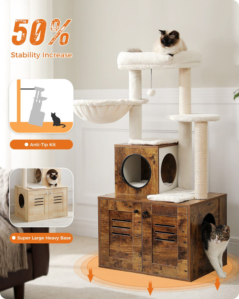 Cat Tree Palace - Cat Scratching Posts USA Cat Scratching Post Specialists | Cat Scratcher Trees & Poles 50" Cat Scratching Tree with Storage Cupboard