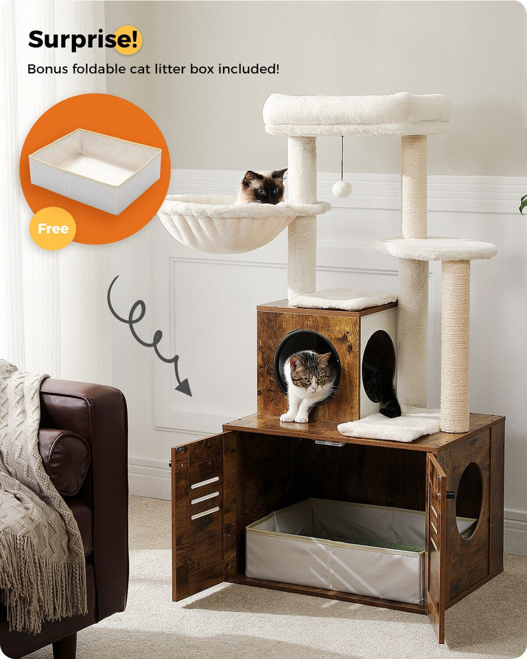 Cat Tree Palace - Cat Scratching Posts USA Cat Scratching Post Specialists | Cat Scratcher Trees & Poles 50" Cat Scratching Tree with Storage Cupboard