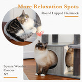 Cat Tree Palace - Cat Scratching Posts USA Cat Scratching Post Specialists | Cat Scratcher Trees & Poles 51.2" Dual Condo Cat Tree Scratching Post/ Pole