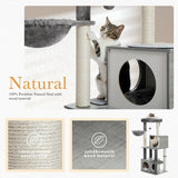 Cat Tree Palace - Cat Scratching Posts USA Cat Scratching Post Specialists | Cat Scratcher Trees & Poles 51.2" Dual Condo Cat Tree Scratching Post/ Pole