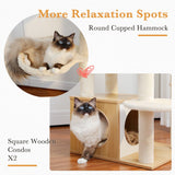 Cat Tree Palace - Cat Scratching Posts USA Cat Scratching Post Specialists | Cat Scratcher Trees & Poles 51.2" Dual Condo Cat Tree Scratching Post/ Pole