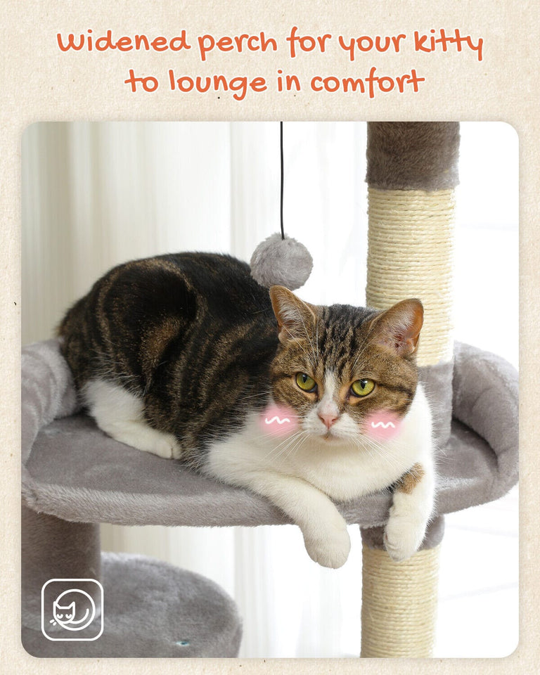 Cat Tree Palace - Cat Scratching Posts USA Cat Scratching Post Specialists | Cat Scratcher Trees & Poles 51.2" Multilevel Cat Scratching Tree