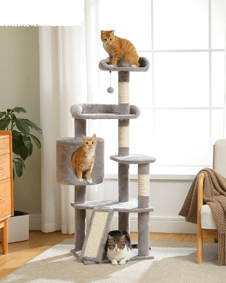 Cat Tree Palace - Cat Scratching Posts USA Cat Scratching Post Specialists | Cat Scratcher Trees & Poles 51.2" Multilevel Cat Scratching Tree