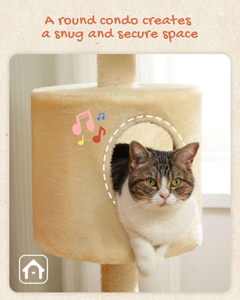 Cat Tree Palace - Cat Scratching Posts USA Cat Scratching Post Specialists | Cat Scratcher Trees & Poles 51.2" Multilevel Cat Scratching Tree