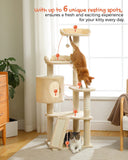 Cat Tree Palace - Cat Scratching Posts USA Cat Scratching Post Specialists | Cat Scratcher Trees & Poles 51.2" Multilevel Cat Scratching Tree