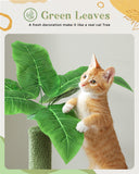 Cat Tree Palace - Cat Scratching Posts USA Cat Scratching Post Specialists | Cat Scratcher Trees & Poles 53" Multilevel Palm Leaf Cat Tree Condo