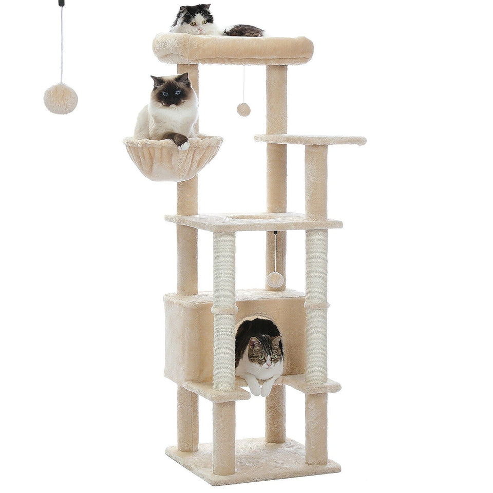 Cat Tree Palace - Cat Scratching Posts USA Cat Scratching Post Specialists | Cat Scratcher Trees & Poles 55.1" Cat Scratching Post / Tree / Pole - Beige