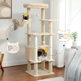 Cat Tree Palace - Cat Scratching Posts USA Cat Scratching Post Specialists | Cat Scratcher Trees & Poles 55.1" Cat Scratching Post / Tree / Pole - Beige