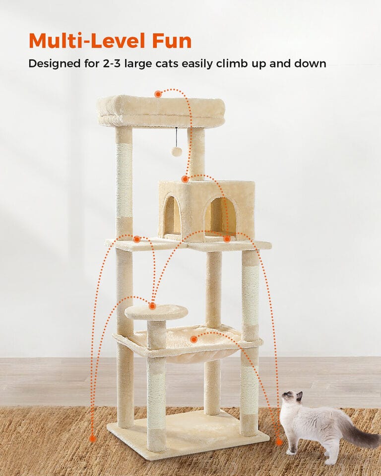 Cat Tree Palace - Cat Scratching Posts USA Cat Scratching Post Specialists | Cat Scratcher Trees & Poles 56.3" Cat Scratching Post / Tree / Pole - Beige Buy 56.3" Cat Scratching Post / Tree / Pole - Beige │ Cat Tree Palace