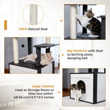 Cat Tree Palace - Cat Scratching Posts USA Cat Scratching Post Specialists | Cat Scratcher Trees & Poles 56" Multi Level Cat Scratching Post / Tree / Pole