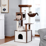 Cat Tree Palace - Cat Scratching Posts USA Cat Scratching Post Specialists | Cat Scratcher Trees & Poles 56" Multi Level Cat Scratching Post / Tree / Pole