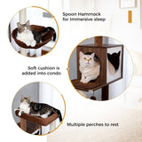Cat Tree Palace - Cat Scratching Posts USA Cat Scratching Post Specialists | Cat Scratcher Trees & Poles 56" Multi Level Cat Scratching Post / Tree / Pole