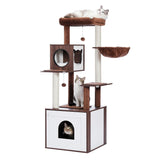 Cat Tree Palace - Cat Scratching Posts USA Cat Scratching Post Specialists | Cat Scratcher Trees & Poles 56" Multi Level Cat Scratching Post / Tree / Pole