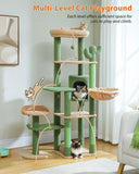 Cat Tree Palace - Cat Scratching Posts USA Cat Scratching Post Specialists | Cat Scratcher Trees & Poles 59" Multilevel Cat Scratching Tree With Condo