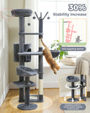 Cat Tree Palace - Cat Scratching Posts USA Cat Scratching Post Specialists | Cat Scratcher Trees & Poles 59" Multilevel Cat Scratching Tree With Condo