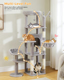 Cat Tree Palace - Cat Scratching Posts USA Cat Scratching Post Specialists | Cat Scratcher Trees & Poles 59" Multilevel Cat Scratching Tree With Condo