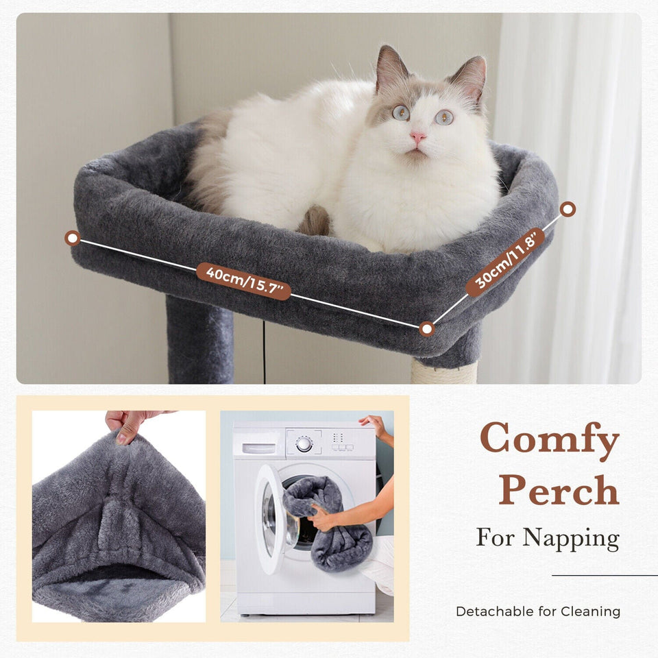 Cat Tree Palace - Cat Scratching Posts USA Cat Scratching Post Specialists | Cat Scratcher Trees & Poles 60" Multilevel Cat Scratching Tree