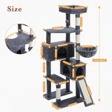 Cat Tree Palace - Cat Scratching Posts USA Cat Scratching Post Specialists | Cat Scratcher Trees & Poles 60" Multilevel Cat Scratching Tree