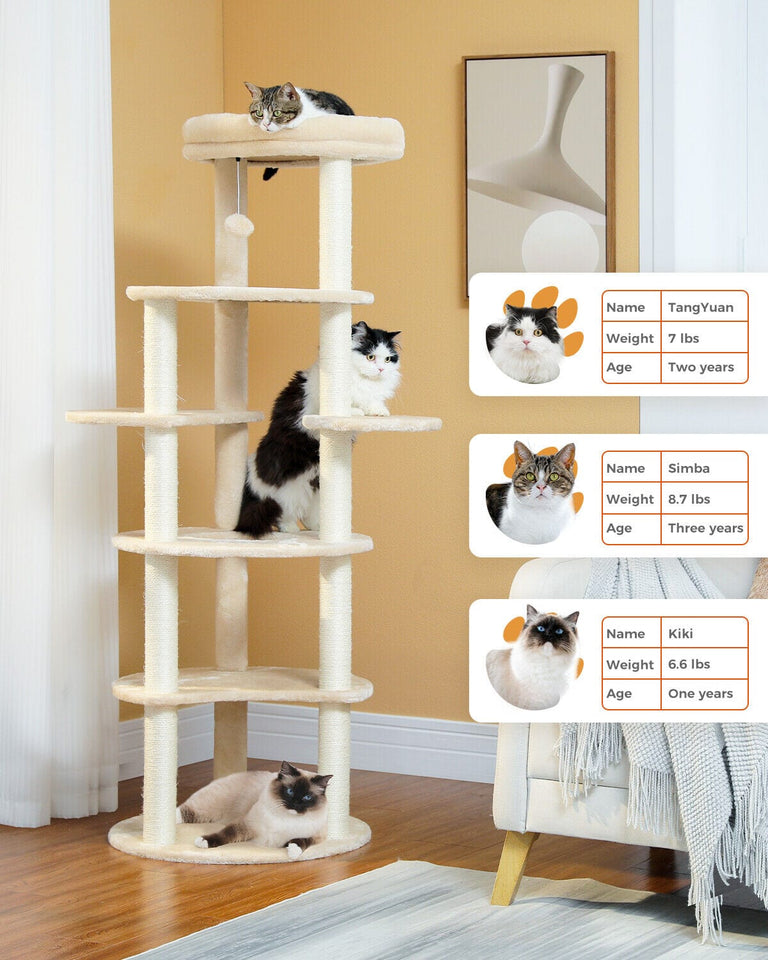 Cat Tree Palace - Cat Scratching Posts USA Cat Scratching Post Specialists | Cat Scratcher Trees & Poles 61" Cat Scratching Tree/ Pole/ Post