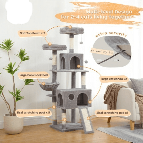 Cat Tree Palace - Cat Scratching Posts USA Cat Scratching Post Specialists | Cat Scratcher Trees & Poles 63.8" Cat Scratching Post / Tree / Pole