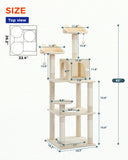 Cat Tree Palace - Cat Scratching Posts USA Cat Scratching Post Specialists | Cat Scratcher Trees & Poles 63" Cat Scratching Post / Tree / Pole - Beige