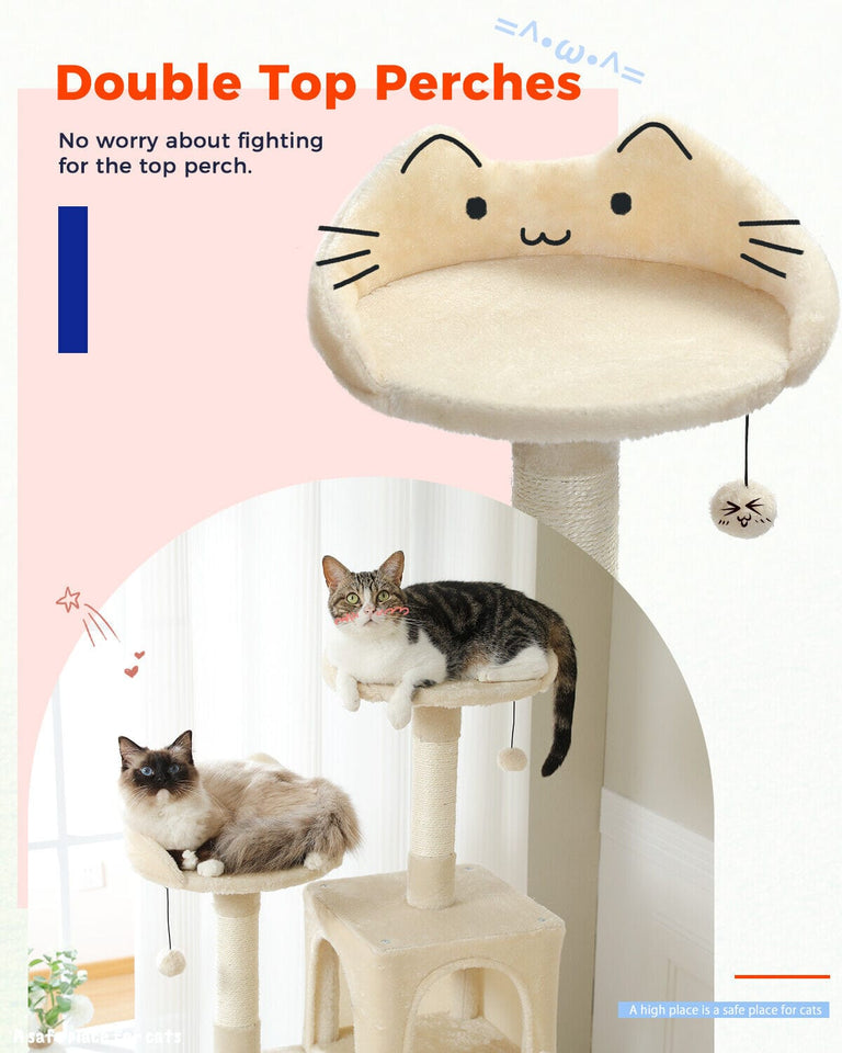 Cat Tree Palace - Cat Scratching Posts USA Cat Scratching Post Specialists | Cat Scratcher Trees & Poles 63" Cat Scratching Post / Tree / Pole - Beige