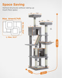 Cat Tree Palace - Cat Scratching Posts USA Cat Scratching Post Specialists | Cat Scratcher Trees & Poles 70.9" Multilevel Cat Scratching Tree with Condo's