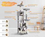 Cat Tree Palace - Cat Scratching Posts USA Cat Scratching Post Specialists | Cat Scratcher Trees & Poles 70.9" Multilevel Cat Scratching Tree with Condo's