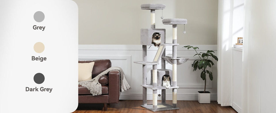 Cat Tree Palace - Cat Scratching Posts USA Cat Scratching Post Specialists | Cat Scratcher Trees & Poles 70.9" Multilevel Cat Scratching Tree with Condo's