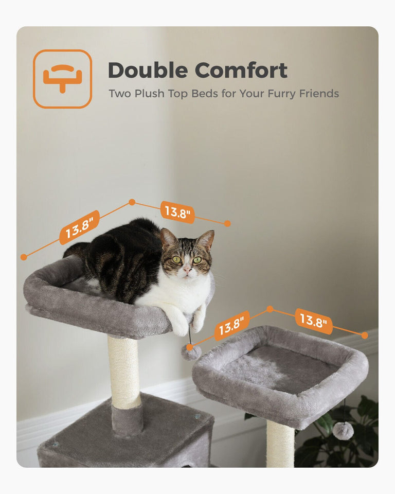 Cat Tree Palace - Cat Scratching Posts USA Cat Scratching Post Specialists | Cat Scratcher Trees & Poles 70.9" Multilevel Cat Scratching Tree with Condo's
