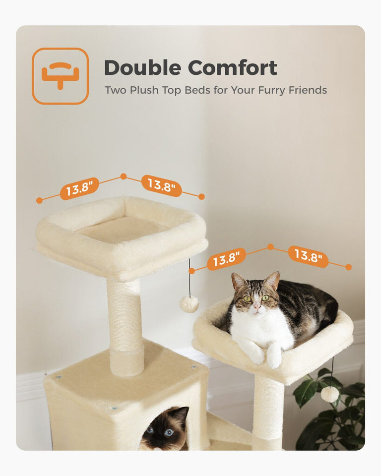 Cat Tree Palace - Cat Scratching Posts USA Cat Scratching Post Specialists | Cat Scratcher Trees & Poles 70.9" Multilevel Cat Scratching Tree with Condo's