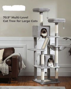 Cat Tree Palace - Cat Scratching Posts USA Cat Scratching Post Specialists | Cat Scratcher Trees & Poles 70.9" Multilevel Cat Scratching Tree with Condo's