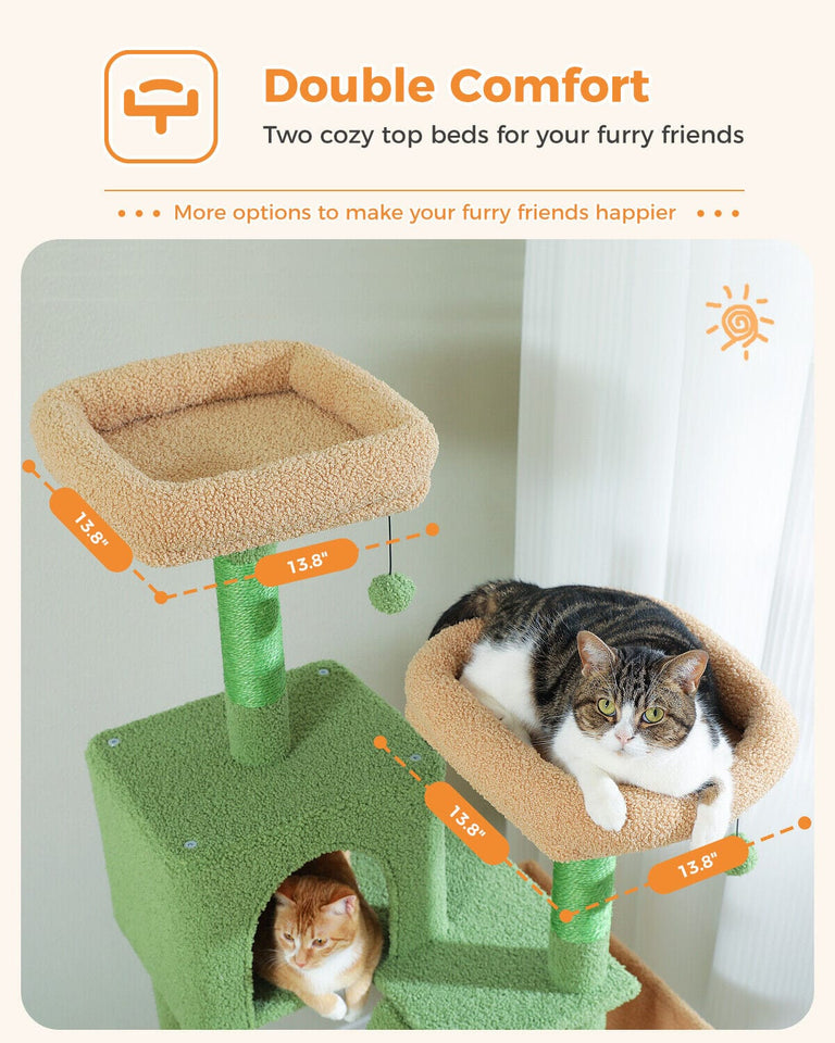 Cat Tree Palace - Cat Scratching Posts USA Cat Scratching Post Specialists | Cat Scratcher Trees & Poles 70.9" Multilevel Cat Scratching Tree with Condo's
