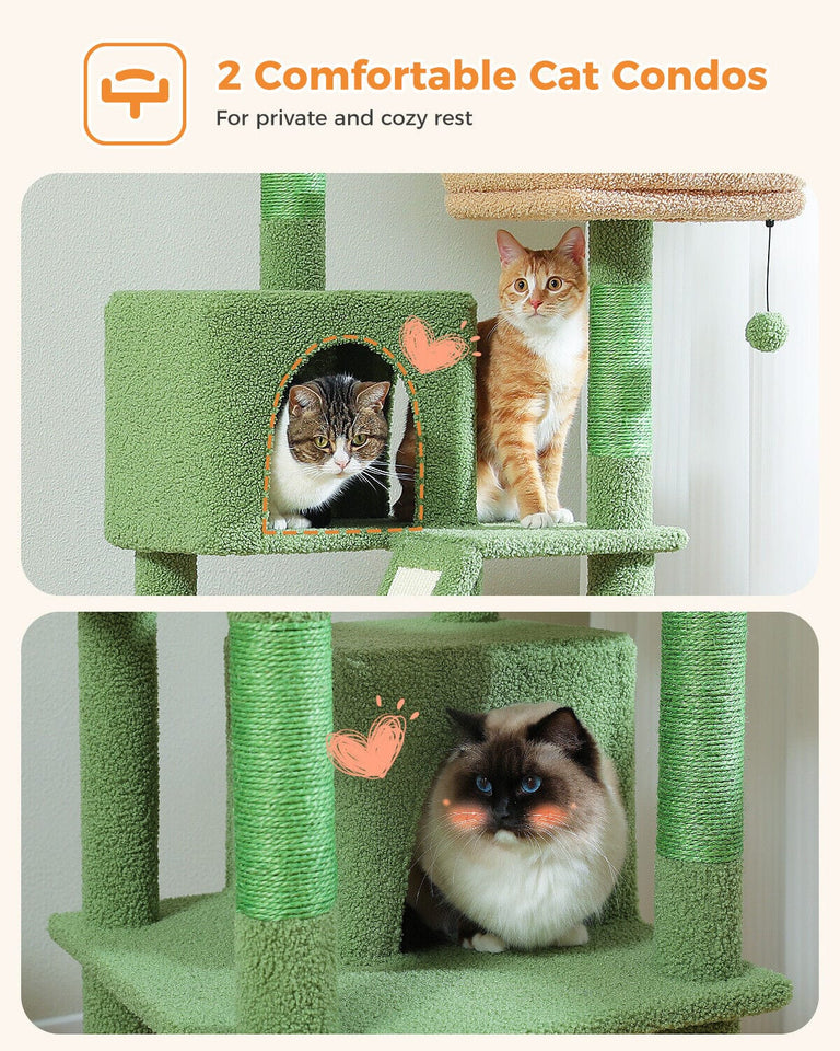 Cat Tree Palace - Cat Scratching Posts USA Cat Scratching Post Specialists | Cat Scratcher Trees & Poles 70.9" Multilevel Cat Scratching Tree with Condo's