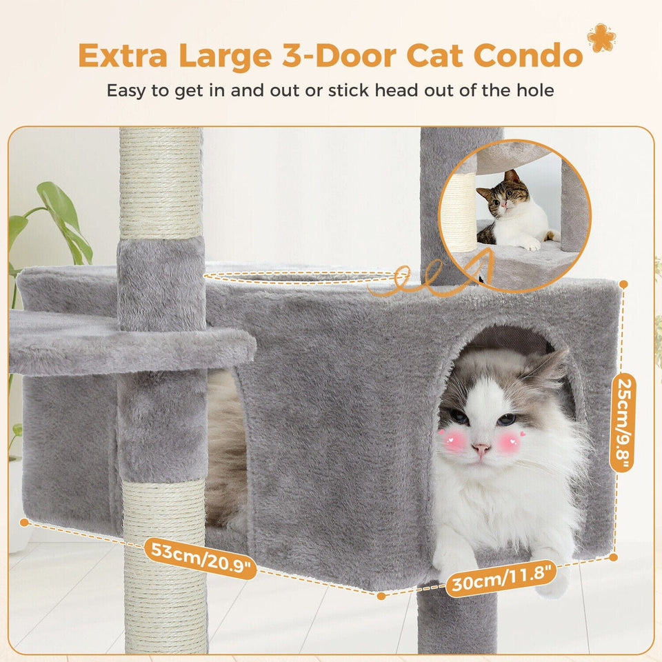 Cat Tree Palace - Cat Scratching Posts USA Cat Scratching Post Specialists | Cat Scratcher Trees & Poles 72.4" Multi Level Cat Scratching Tree with Condos