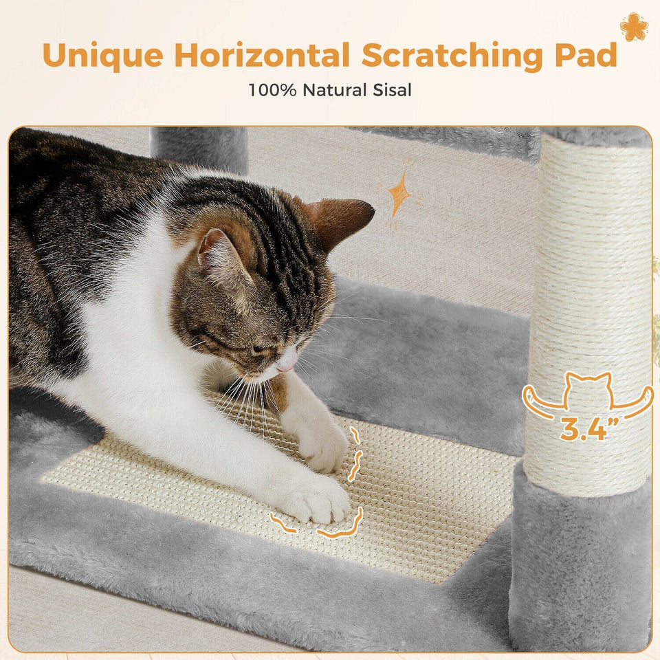 Cat Tree Palace - Cat Scratching Posts USA Cat Scratching Post Specialists | Cat Scratcher Trees & Poles 72.4" Multi Level Cat Scratching Tree with Condos