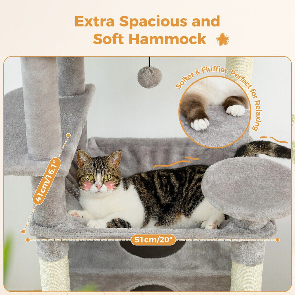 Cat Tree Palace - Cat Scratching Posts USA Cat Scratching Post Specialists | Cat Scratcher Trees & Poles 72.4" Multi Level Cat Scratching Tree with Condos
