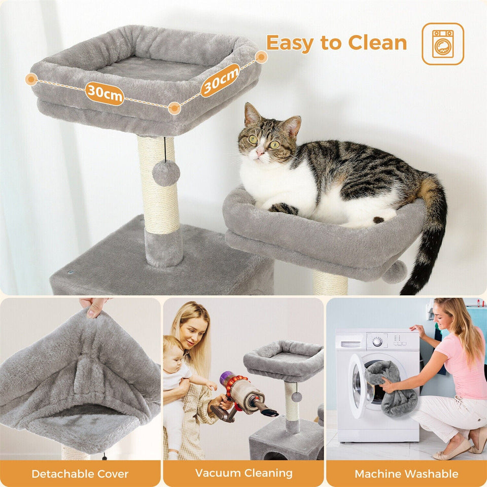 Cat Tree Palace - Cat Scratching Posts USA Cat Scratching Post Specialists | Cat Scratcher Trees & Poles 72.4" Multi Level Cat Scratching Tree with Condos