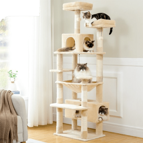 Cat Tree Palace - Cat Scratching Posts USA Cat Scratching Post Specialists | Cat Scratcher Trees & Poles 72.4" Multi Level Cat Scratching Tree with Condos