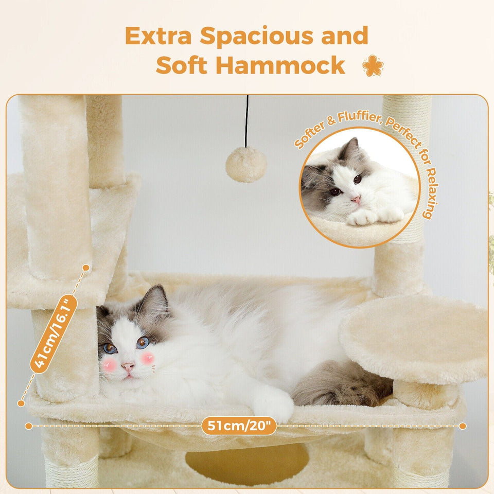 Cat Tree Palace - Cat Scratching Posts USA Cat Scratching Post Specialists | Cat Scratcher Trees & Poles 72.4" Multi Level Cat Scratching Tree with Condos