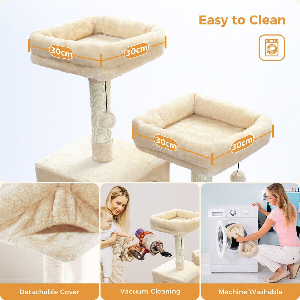 Cat Tree Palace - Cat Scratching Posts USA Cat Scratching Post Specialists | Cat Scratcher Trees & Poles 72.4" Multi Level Cat Scratching Tree with Condos