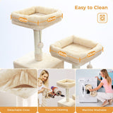 Cat Tree Palace - Cat Scratching Posts USA Cat Scratching Post Specialists | Cat Scratcher Trees & Poles 72.4" Multi Level Cat Scratching Tree with Condos