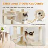Cat Tree Palace - Cat Scratching Posts USA Cat Scratching Post Specialists | Cat Scratcher Trees & Poles 72.4" Multi Level Cat Scratching Tree with Condos