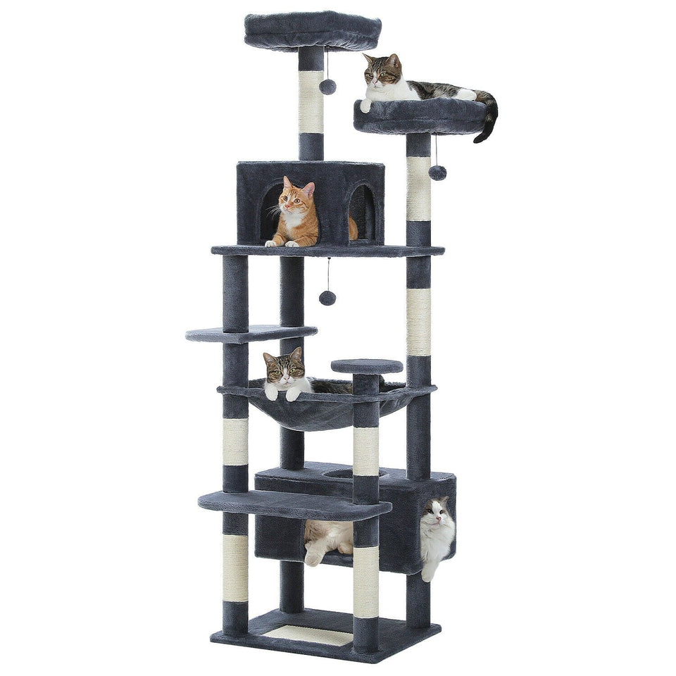 Cat Tree Palace - Cat Scratching Posts USA Cat Scratching Post Specialists | Cat Scratcher Trees & Poles 72.4" Multi Level Cat Scratching Tree with Condos