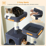 Cat Tree Palace - Cat Scratching Posts USA Cat Scratching Post Specialists | Cat Scratcher Trees & Poles 72.4" Multi Level Cat Scratching Tree with Condos