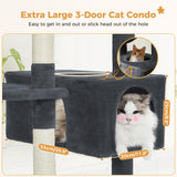 Cat Tree Palace - Cat Scratching Posts USA Cat Scratching Post Specialists | Cat Scratcher Trees & Poles 72.4" Multi Level Cat Scratching Tree with Condos