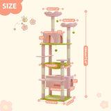 Cat Tree Palace - Cat Scratching Posts USA Cat Scratching Post Specialists | Cat Scratcher Trees & Poles 72.4" Multi Level Cat Scratching Tree with Condos